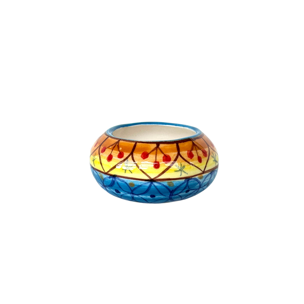 Ceramic Hand-Painted Tiny Bowl - Blue