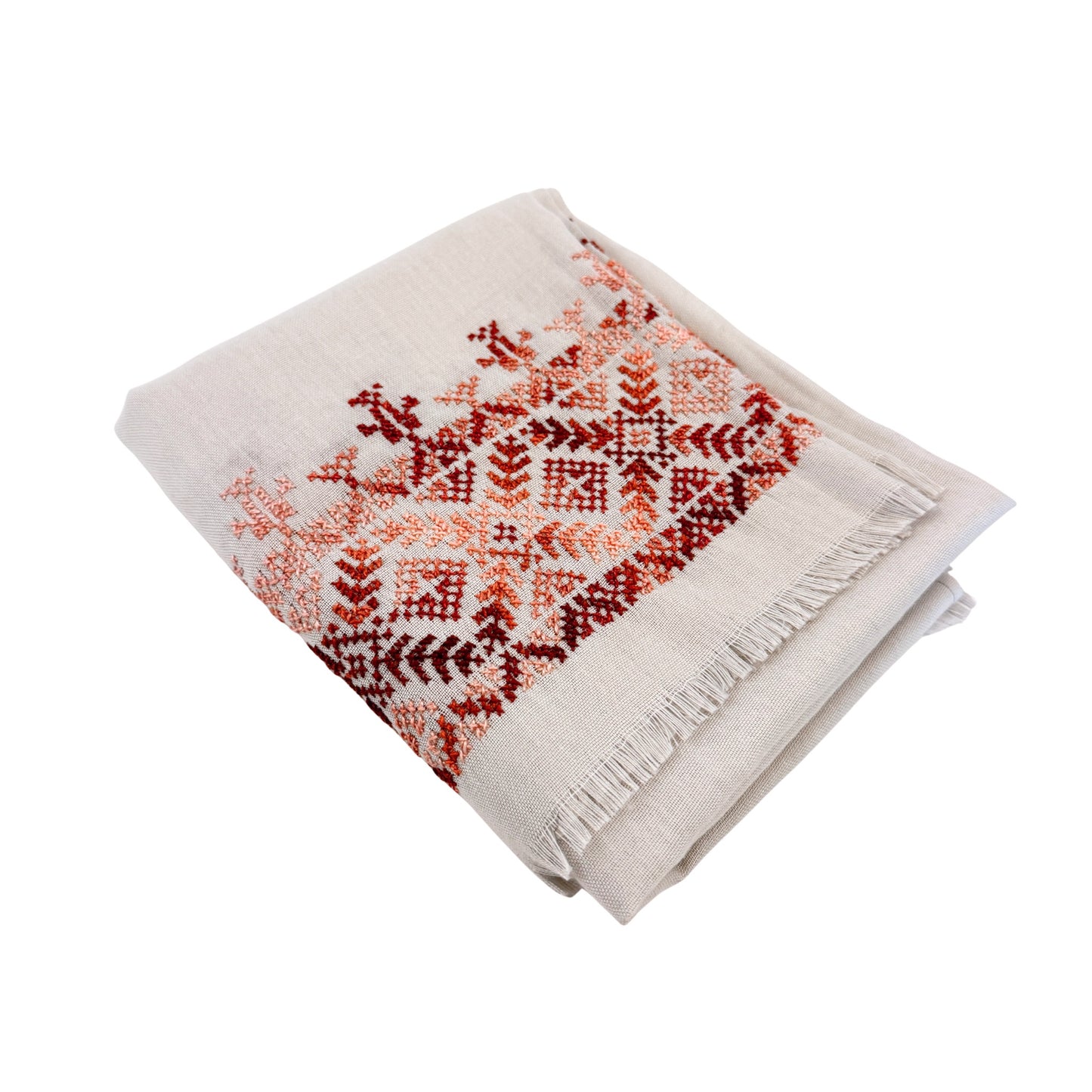 Embroidered Cotton Scarf