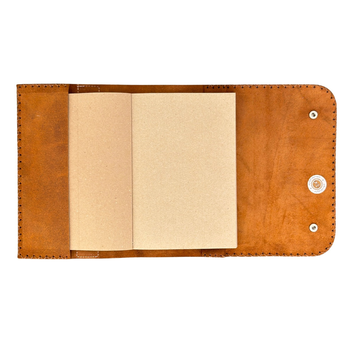 Leather Journal w/Embroidery - Suede w/Olives