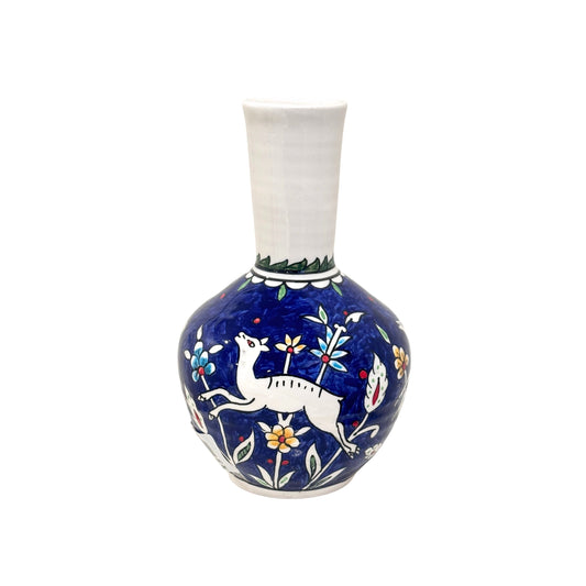 Ceramic Vase (7.5") - Blue Gazelle