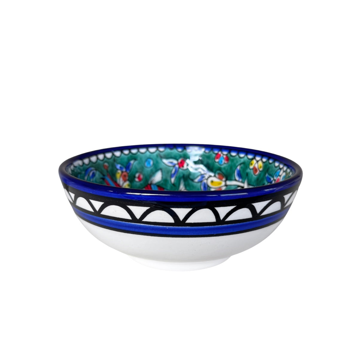 Ceramic Bowl 6" - Green Fish