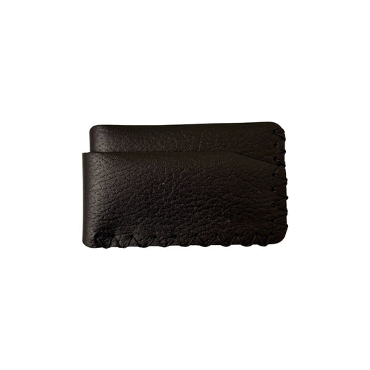 Leather Two Sided ID Wallet - Black