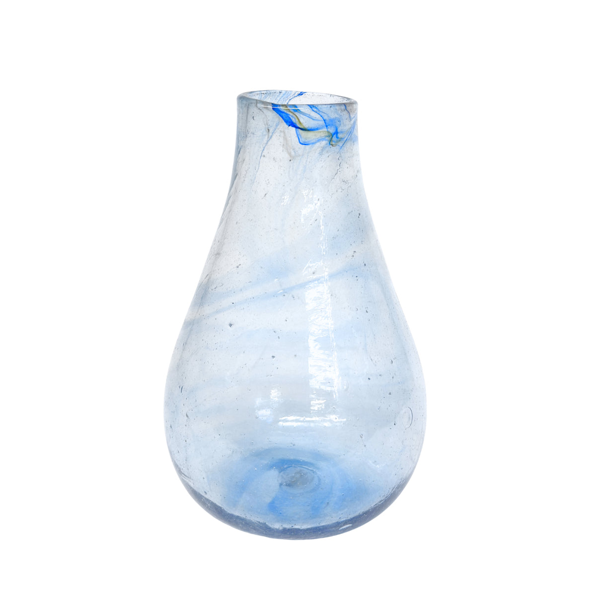 Glass Vase (10”) - Sky Blue