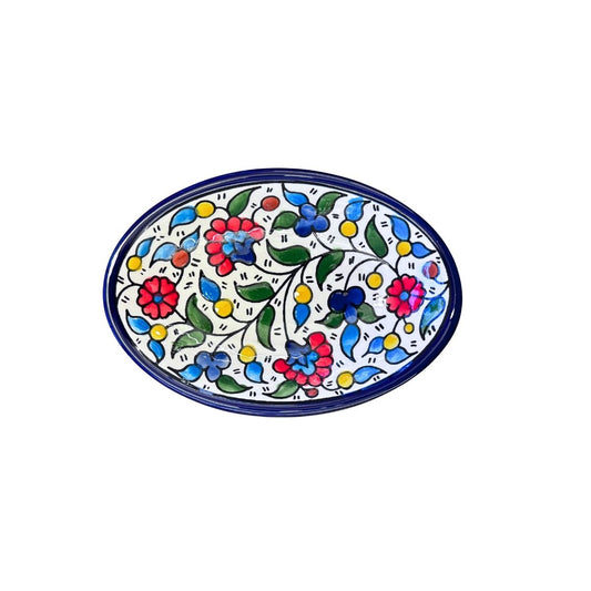 Ceramic Oval Dish (6”) - Multicolor