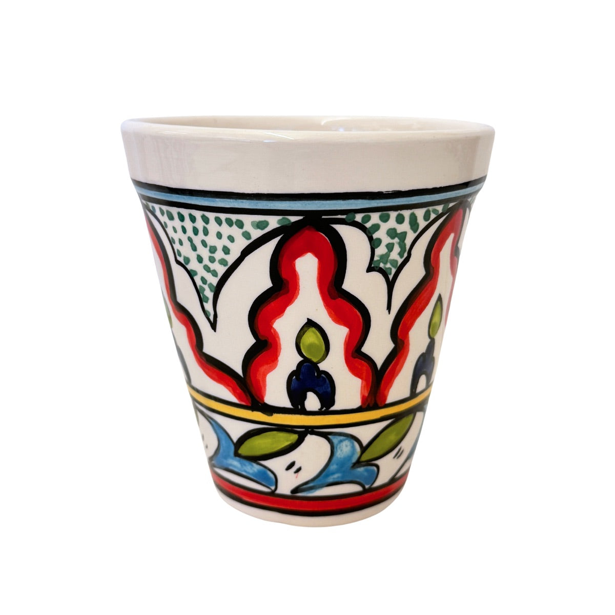 Ceramic Flower Pot (6”) - Arabesque