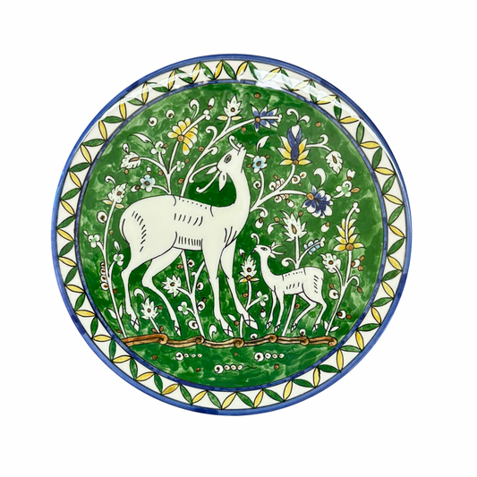 Ceramic Serving Plate (11”) - Gazelle, Green