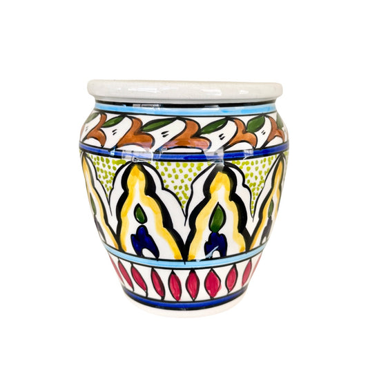 Ceramic Flower Pot (7") - Arabesque