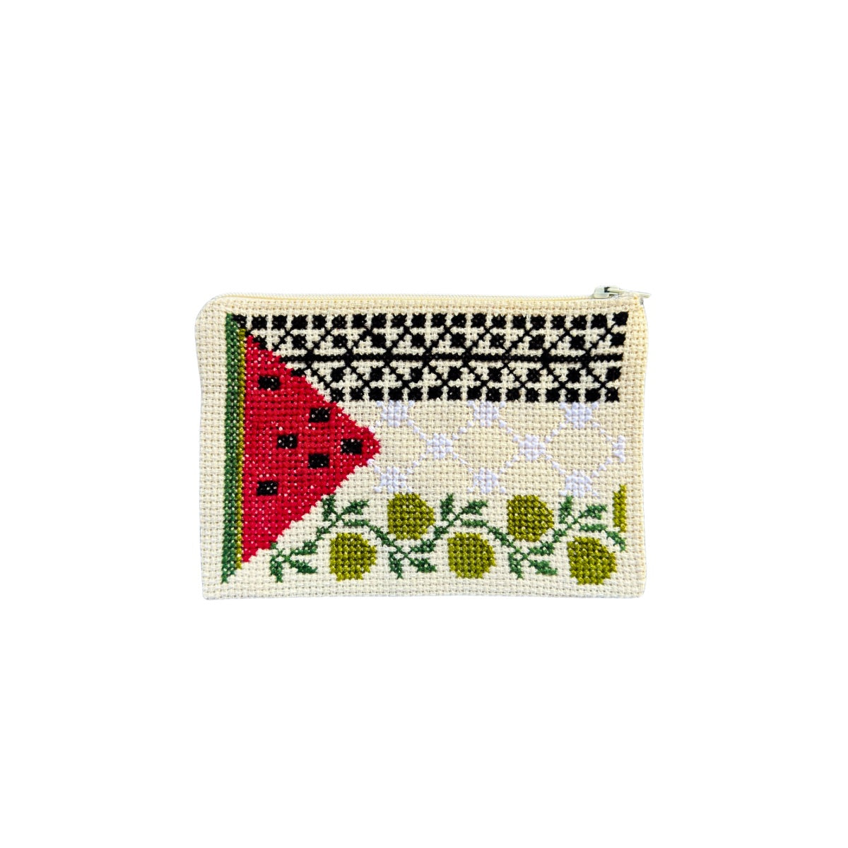 Embroidered Coin Purse -  Palestine Watermelon