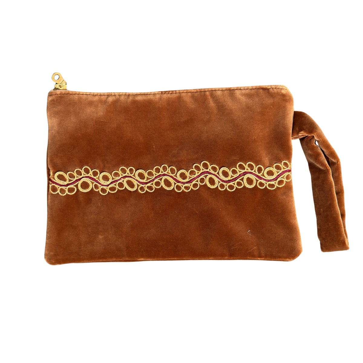 Velvet Tahriri Pouch - Brown