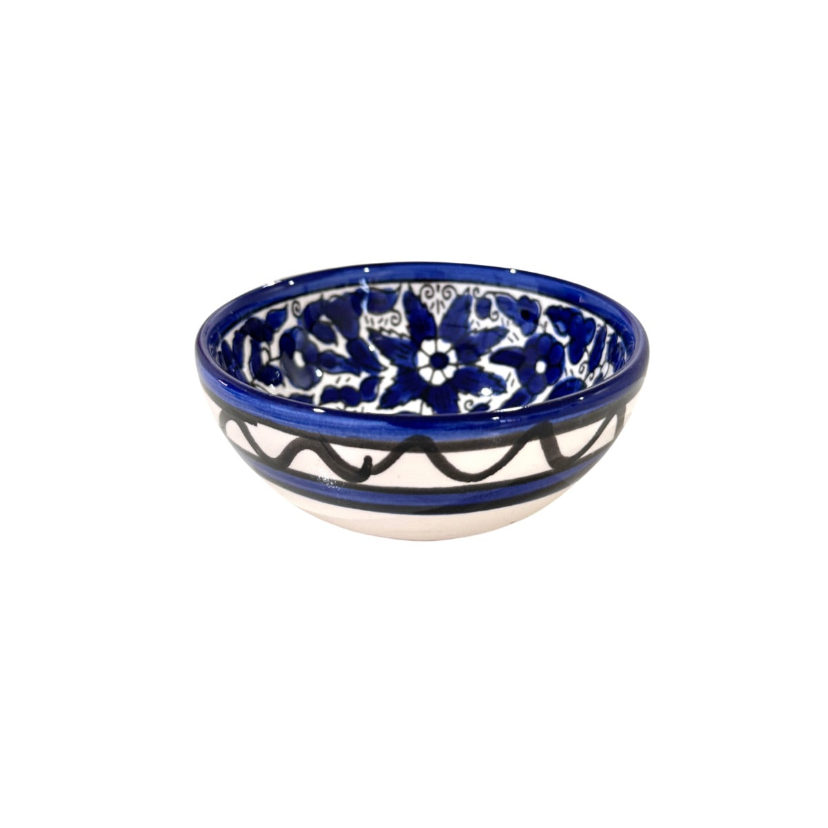 Ceramic "Dipping" Bowl (3.5”) - Blue Floral