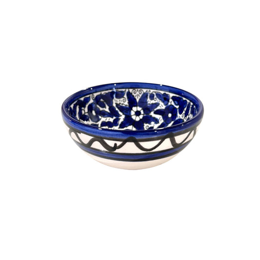 Ceramic "Dipping" Bowl (3.5”) - Blue Floral