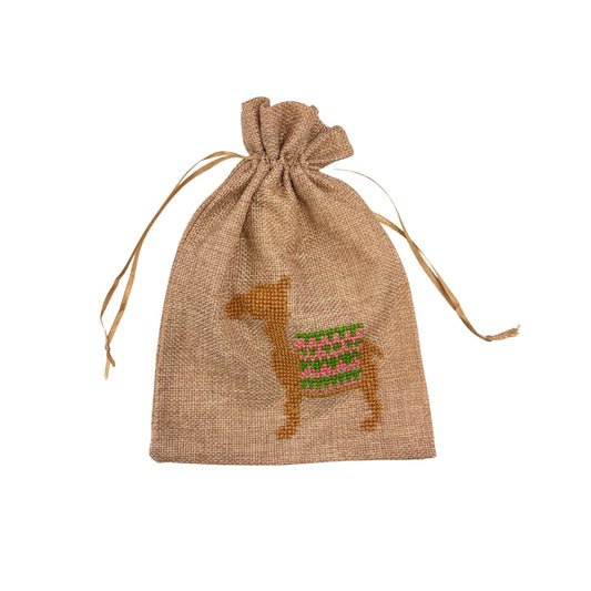 Embroidered Draw-String Bags - Camels