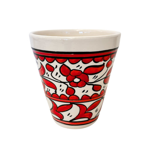 Ceramic Flower Pot (6”) - Red