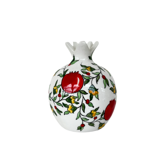 Ceramic Pomegranate Vase - Pomegranate (white)