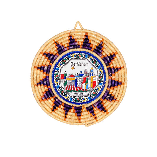 Handwoven Tile Wall Hanging (10”) - Bethlehem