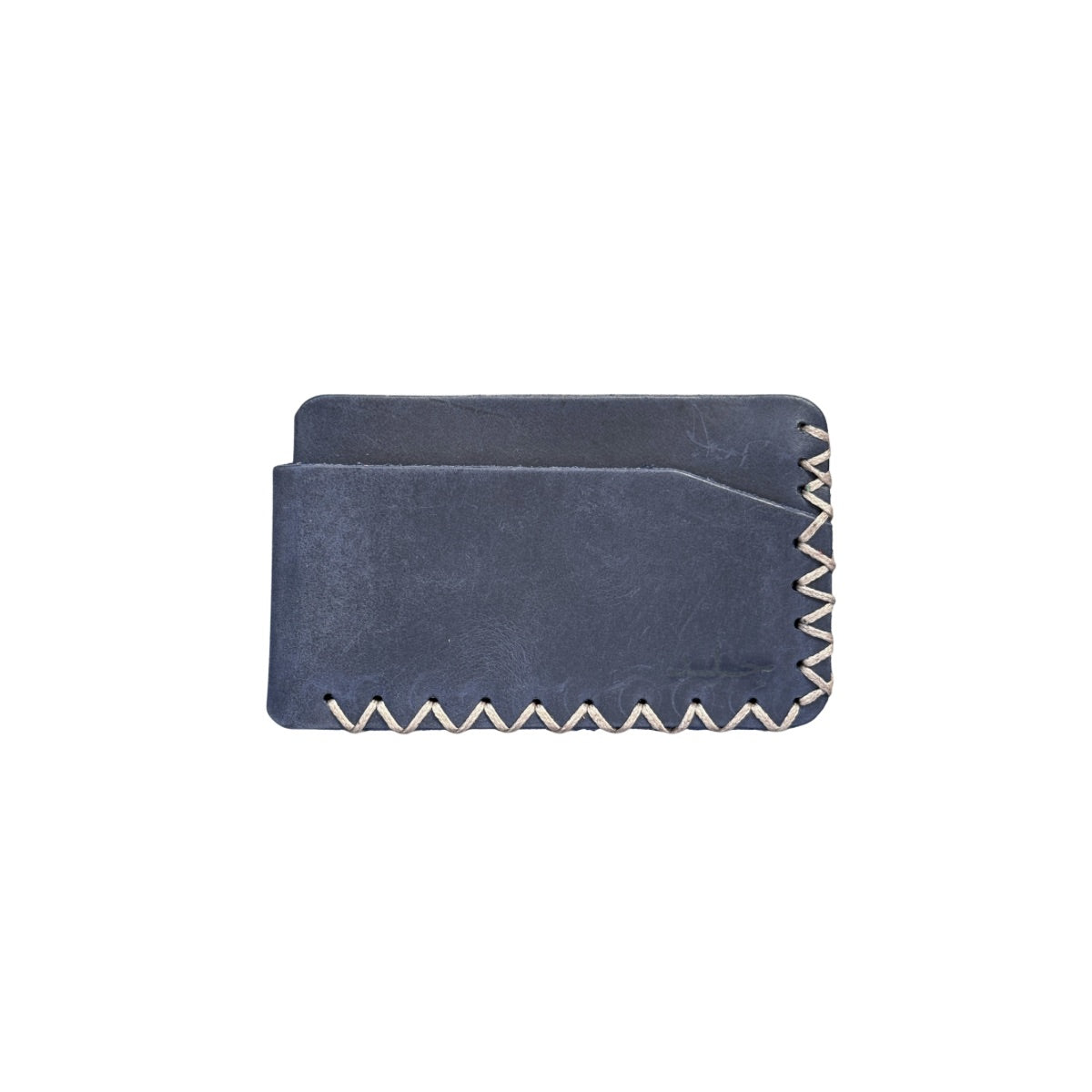 Leather Two Sided ID Wallet - Dark Blue