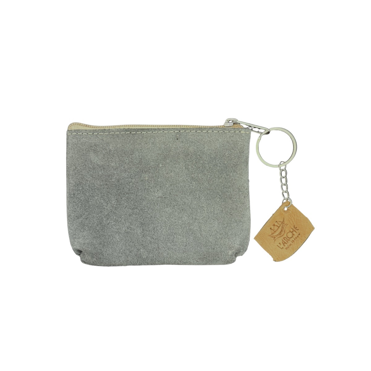 Suede Purse (5” x 4") - Blue Grey
