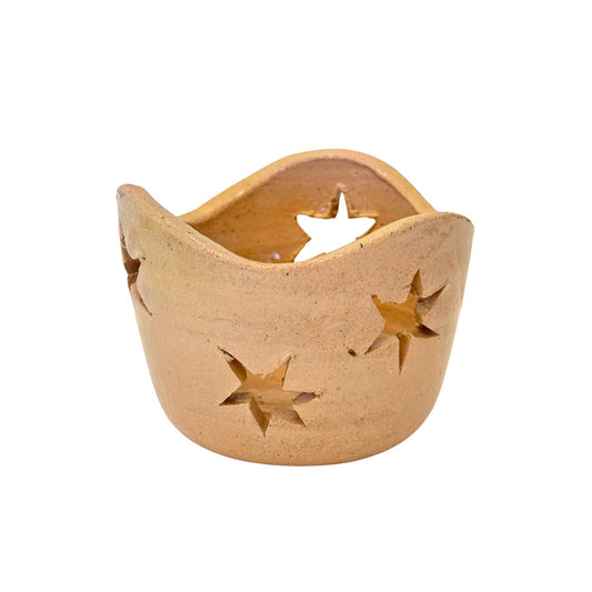 Ceramic Candle Holder - Stars