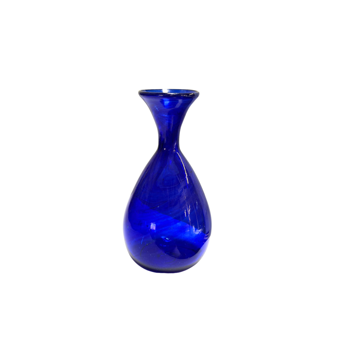 Glass Vase (6”) - Sapphire Drop
