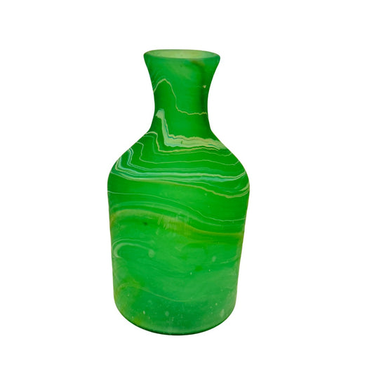 Phoenician Glass Vase (8”) - Emerald