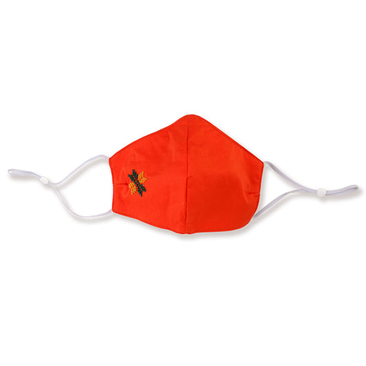 Tatreez Face Mask - Canaanite Star Yaffa Orange