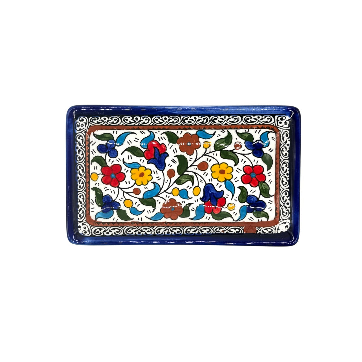 Ceramic Rectangular Dish (7”) - Multicolor
