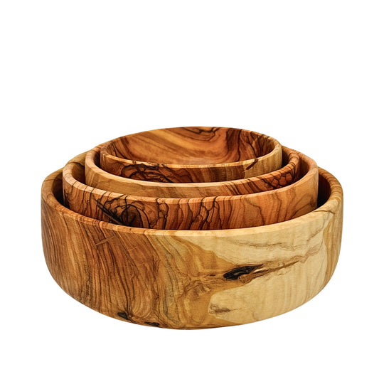 Olive Wood Nesting Bowls (Set of 4)