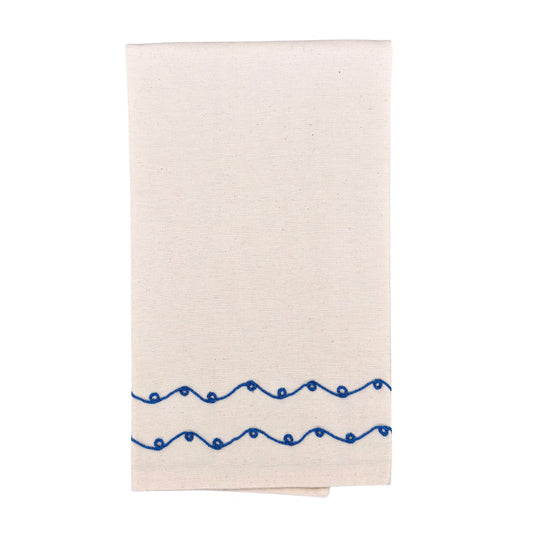 Tahriri Tea Towel (Set of Two) - Blue Loop