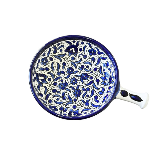 Ceramic Dish with Handle (6.5”) - Classic Blue