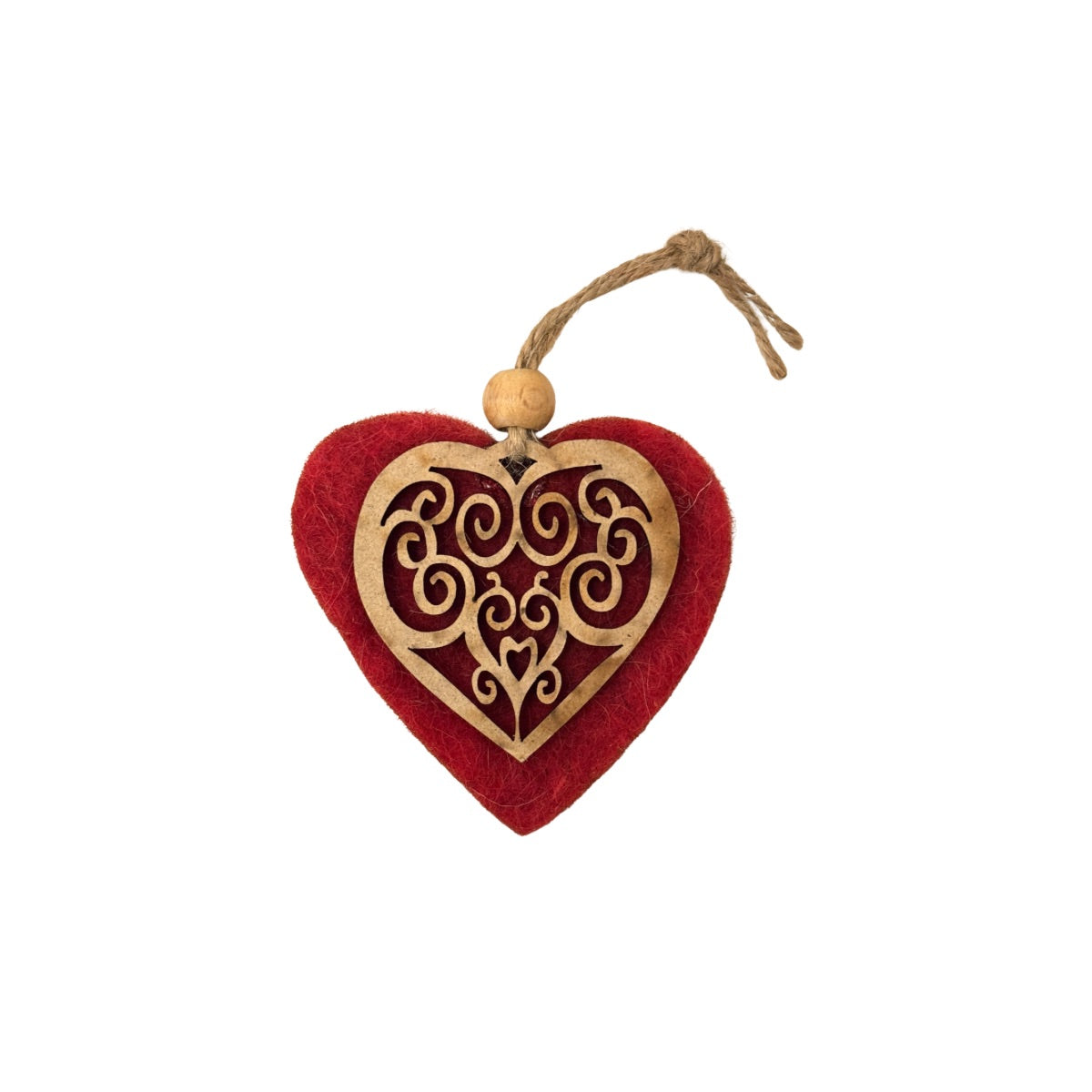Wooden Heart Ornament