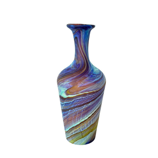 Phoenician Glass Vase - Amber Swirl
