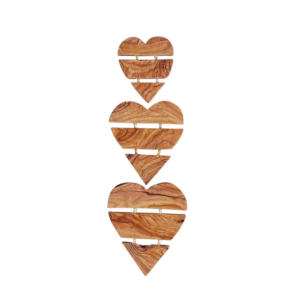 Olive Wood Trivets (Set of 3) - Hearts