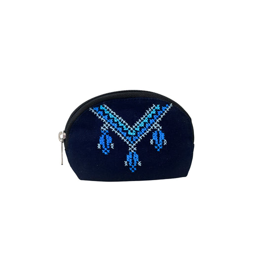 Embroidered Pouch (5”) - Saru Blue