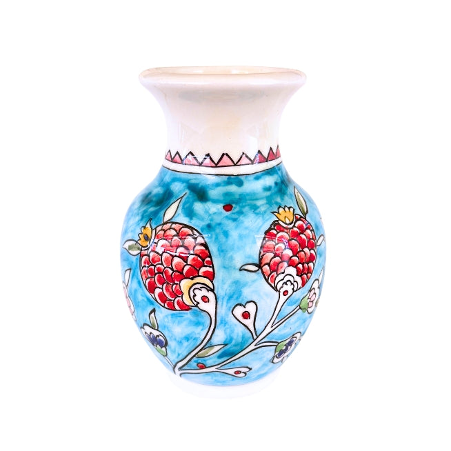 Ceramic Vase (7") - Pomegranates