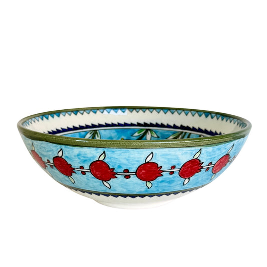 Ceramic Serving Bowl (10”) - Peacock, Aqua