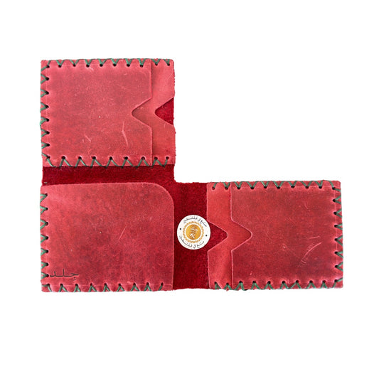 Leather Tri-Fold Wallet - Watermelon