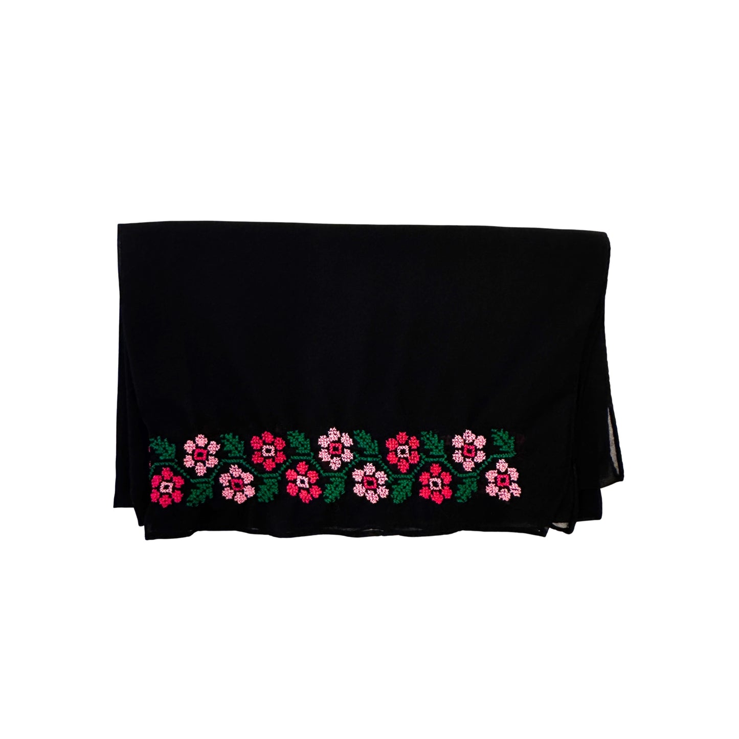 Embroidered Chiffon Scarf -
