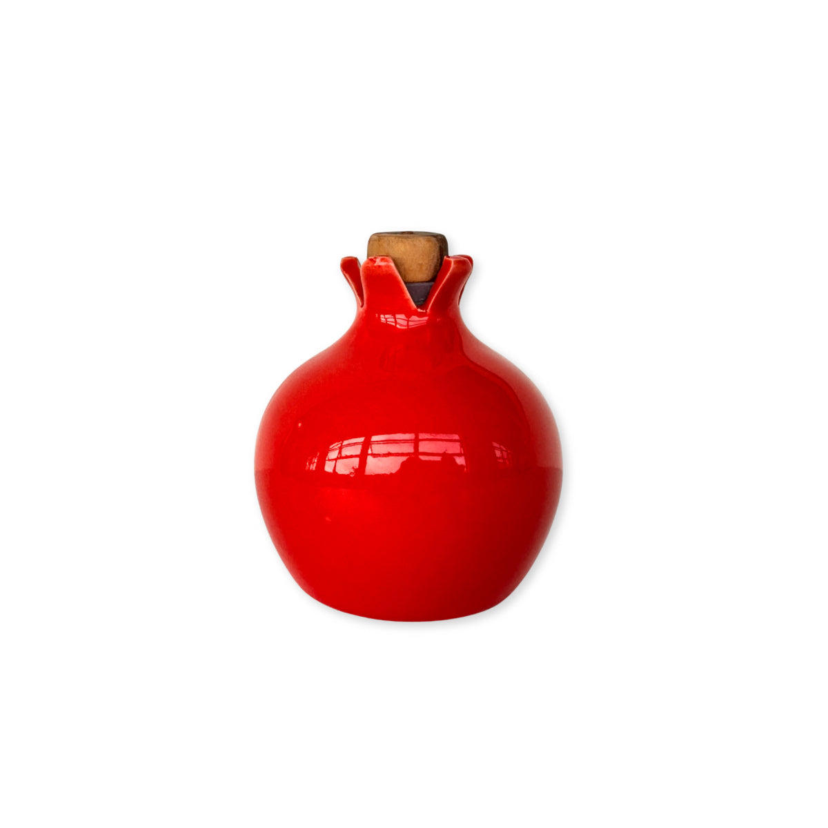 Ceramic Pomegranate w/Stopper - Red