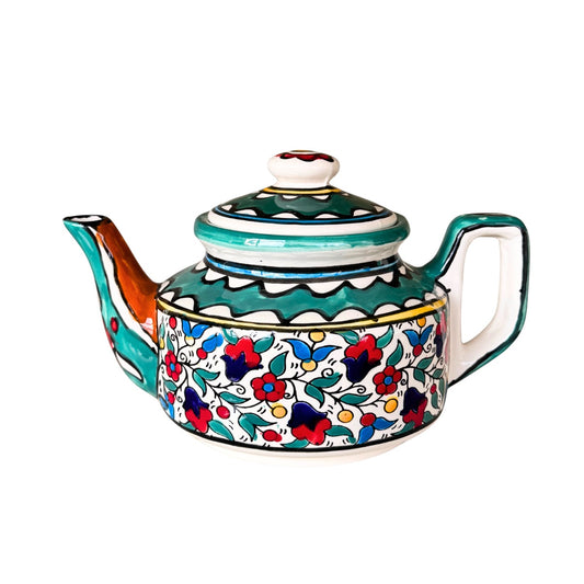 Ceramic Teapot - Aqua Multi