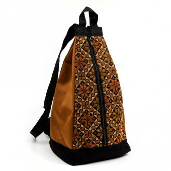 Embroidered Backpack - Idna Camel