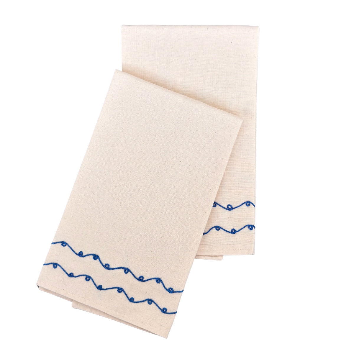 Tahriri Tea Towel (Set of Two) - Blue Loop