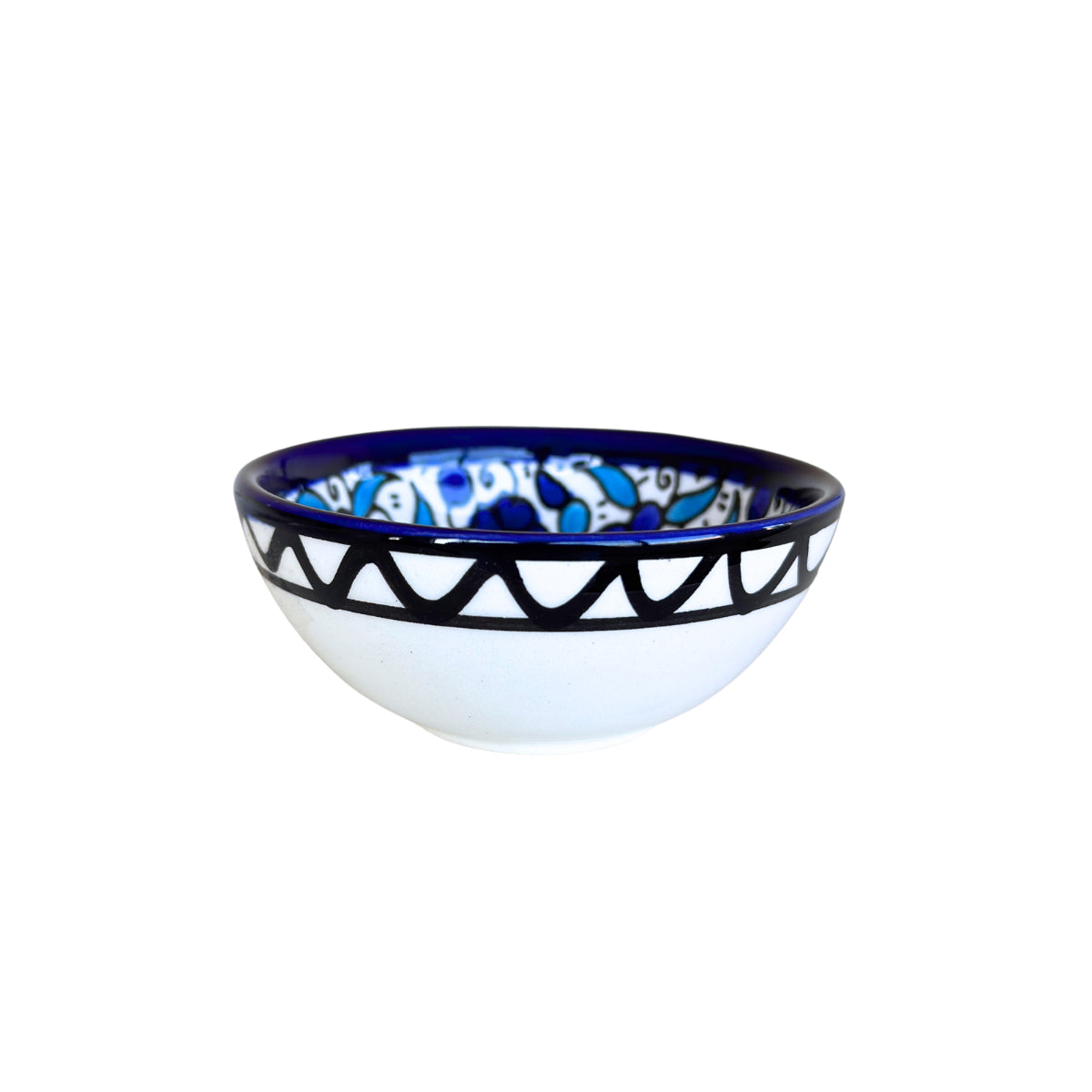 Ceramic "Dipping" Bowl (3.5”) - Blue/Light Blue