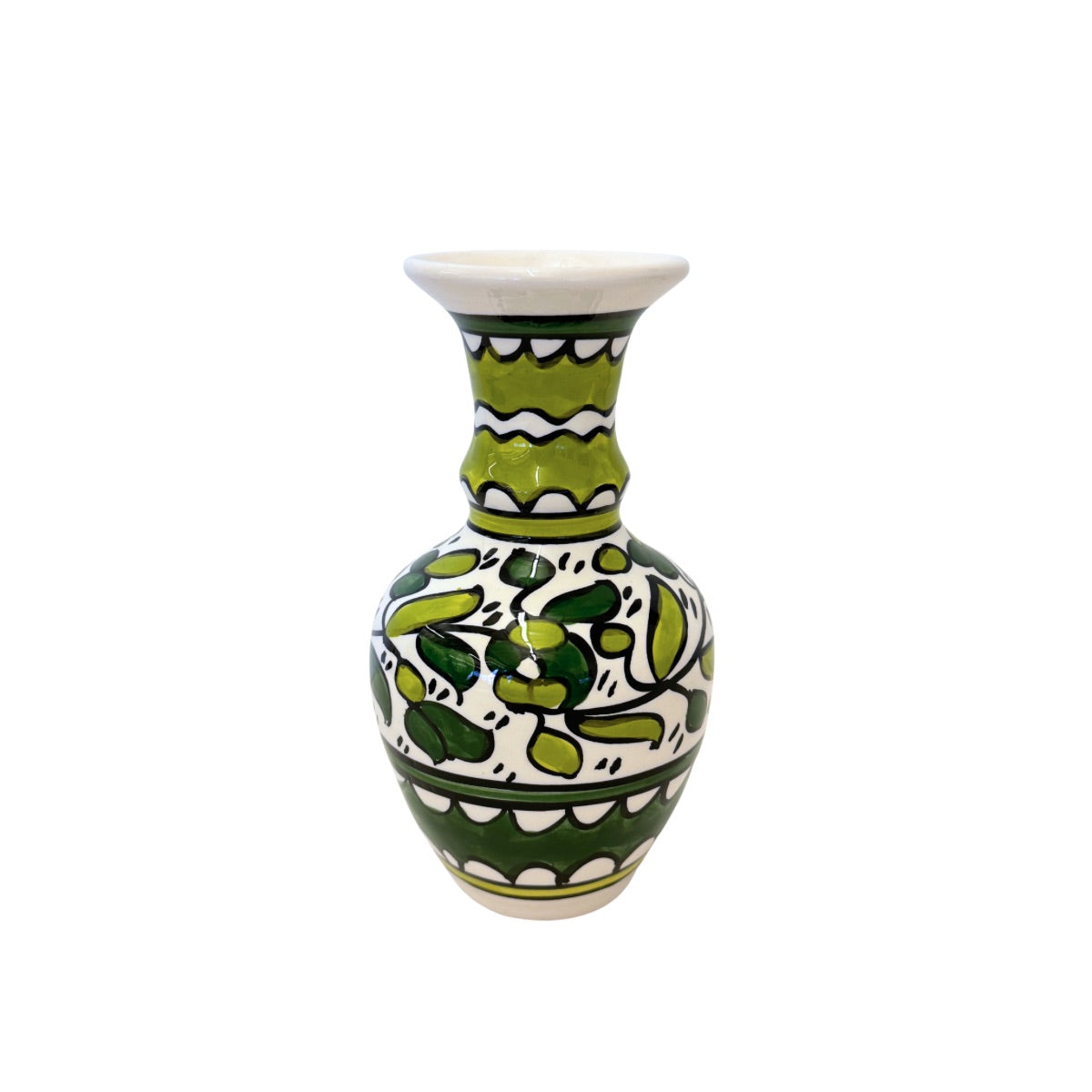 Ceramic Vase (7") - Green