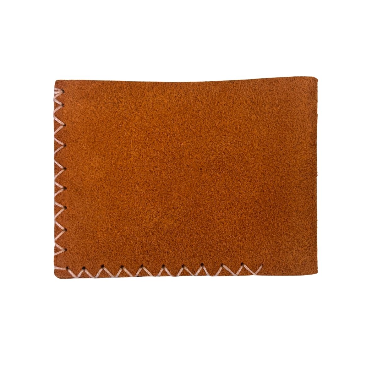Leather Suede Bi-Fold Wallet (Large) - Camel
