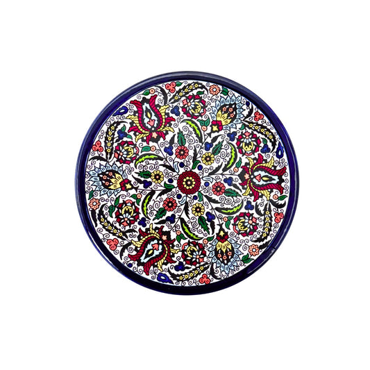 (Ceramic Round Plate (6.5”) - Arabesque Tulips