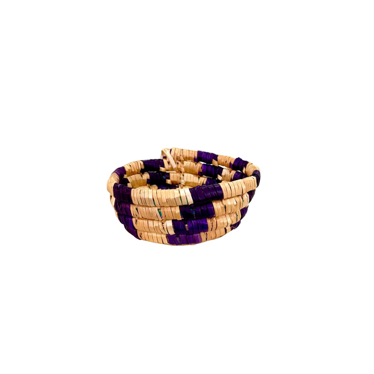Handwoven Basket Small (5") - Plum