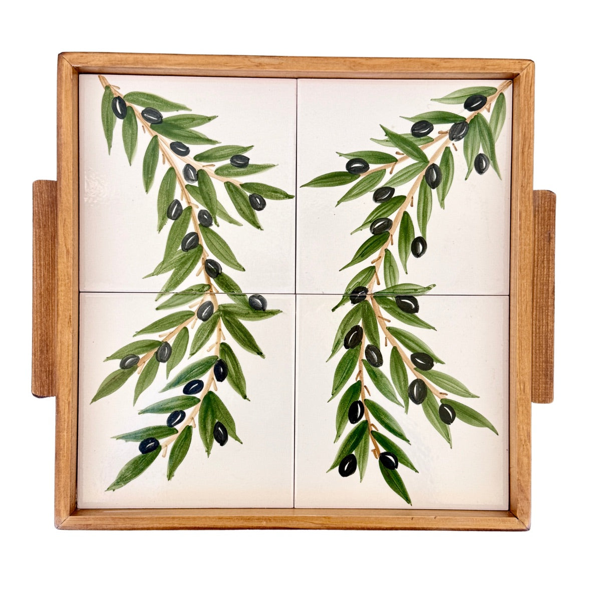 Ceramic and Wood Serving Tray - Zeitoun