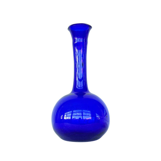 Glass Long Neck Vase (12”) - Sapphire