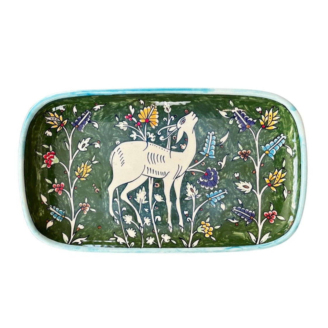 Ceramic Rectangular Serving Plate (13”) - Gazelle