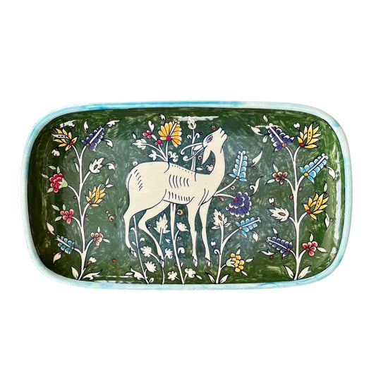 Ceramic Rectangular Serving Plate (13”) - Gazelle